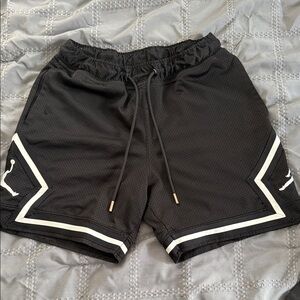 Jordan Black Athletic Shorts with White Accents